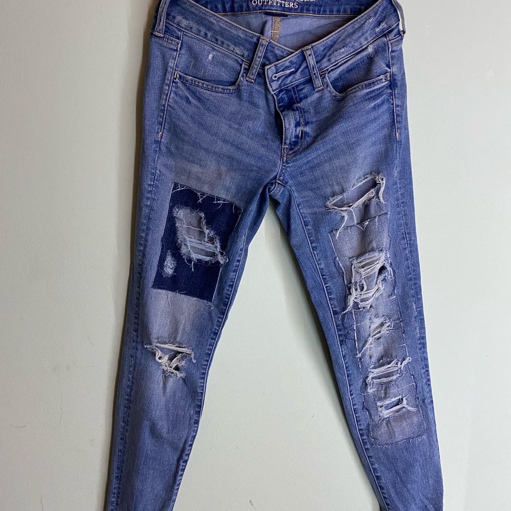 Distressed American Eagle Jeans